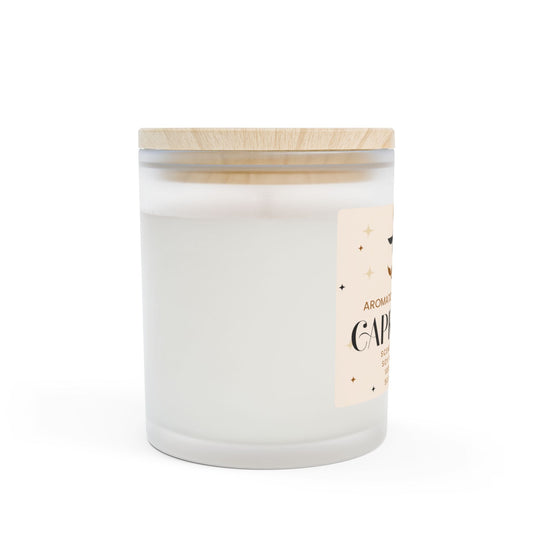 Capricorn Fraser Fir Frosted Glass Candle 11oz | Zodiac Decor,