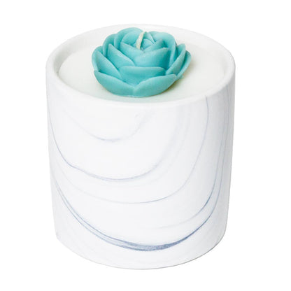 Natural Peppermint White Marble Candle 6oz