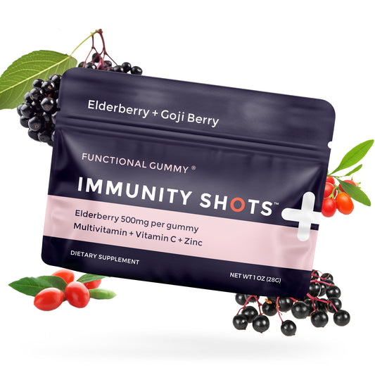 Elderberry & Goji Berry Immunity Shots Gummy Vitamins (12-Pack/1 pack 4 days)